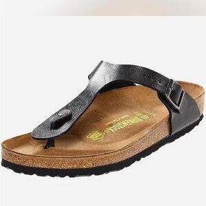 Birkenstock Black Leather Sandals